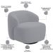 Sofá 3 Lugares Curvo Orgânico com 02 Poltronas Para Sala Living 250cm Barolo L06 Veludo Cinza - Lyam Decor