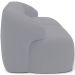 Sofá 3 Lugares Curvo Orgânico com 02 Poltronas Para Sala Living 250cm Barolo L06 Veludo Cinza - Lyam Decor