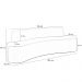 Sofá 3 Lugares Curvo Sala de Estar Living Cancún D02 Bouclê Bege 180 cm B-62 - Lyam Decor