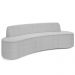 Sofá 3 Lugares Curvo Sala de Estar Living Cancún D02 Bouclê Cinza 180 cm B-56 - Lyam Decor