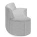 Sofá 3 Lugares Curvo Sala de Estar Living Cancún D02 Bouclê Cinza 210 cm B-56 - Lyam Decor