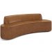 Sofá 3 Lugares Curvo Sala de Estar Living Cancún D02 Couríssimo Whisky 180 cm B-90 - Lyam Decor