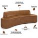 Sofá 3 Lugares Curvo Sala de Estar Living Cancún D02 Couríssimo Whisky 180 cm B-90 - Lyam Decor