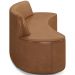 Sofá 3 Lugares Curvo Sala de Estar Living Cancún D02 Couríssimo Whisky 180 cm B-90 - Lyam Decor
