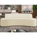Sofá 3 Lugares Curvo Sala de Estar Living Cancún D02 Linho Bege 210 cm D-463 - Lyam Decor