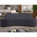 Sofá 3 Lugares Curvo Sala de Estar Living Cancún D02 Linho Chumbo 180 cm D-465 - Lyam Decor