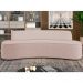Sofá 3 Lugares Curvo Sala de Estar Living Cancún D02 Linho Rosê 210 cm C-105 - Lyam Decor
