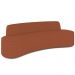 Sofá 3 Lugares Curvo Sala de Estar Living Cancún D02 Linho Terracota 180 cm B-355 - Lyam Decor