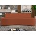 Sofá 3 Lugares Curvo Sala de Estar Living Cancún D02 Linho Terracota 180 cm B-355 - Lyam Decor