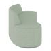 Sofá 3 Lugares Curvo Sala de Estar Living Cancún D02 Linho Verde 180 cm D-477 - Lyam Decor