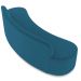 Sofá 3 Lugares Curvo Sala de Estar Living Cancún D02 Veludo Azul Turquesa 180 cm C-170 - Lyam Decor