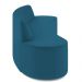 Sofá 3 Lugares Curvo Sala de Estar Living Cancún D02 Veludo Azul Turquesa 210 cm C-170 - Lyam Decor