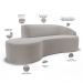 Sofá 3 Lugares Curvo Sala de Estar Living Firenze Direito D02 Bouclê Bege 210 cm B-62 - Lyam