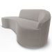Sofá 3 Lugares Curvo Sala de Estar Living Firenze Direito D02 Bouclê Bege 210 cm B-62 - Lyam