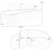 Sofá 3 Lugares Curvo Sala de Estar Living Firenze Direito D02 Bouclê Branco 210 cm B-53 - Lyam