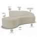 Sofá 3 Lugares Curvo Sala de Estar Living Firenze Direito D02 Corano Bege 230 cm C-26 - Lyam