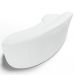 Sofá 3 Lugares Curvo Sala de Estar Living Firenze Direito D02 Corano Branco 210 cm C-12 - Lyam