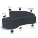 Sofá 3 Lugares Curvo Sala de Estar Living Firenze Direito D02 Linho Chumbo 210 cm D-465 - Lyam