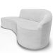 Sofá 3 Lugares Curvo Sala de Estar Living Firenze Direito D02 Linho Cinza 180 cm D-315 - Lyam