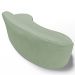 Sofá 3 Lugares Curvo Sala de Estar Living Firenze Direito D02 Linho Verde 180 cm D-477 - Lyam