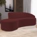 Sofá 3 Lugares Curvo Sala de Estar Living Firenze Direito D02 Veludo Marsala 210 cm C-278 - Lyam