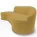 Sofá 3 Lugares Curvo Sala de Estar Living Firenze Direito D02 Veludo Mostarda 210 cm C-279 - Lyam