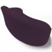 Sofá 3 Lugares Curvo Sala de Estar Living Firenze Direito D02 Veludo Roxo 210 cm C-292 - Lyam