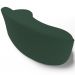 Sofá 3 Lugares Curvo Sala de Estar Living Firenze Direito D02 Veludo Verde Musgo 180 cm C-303 - Lyam