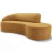 Sofá 3 Lugares Curvo Sala de Estar Living Firenze Esquerdo D02 Prime Bouclê Mostarda 210cm PB-03 - Lyam Decor