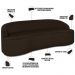 Sofá 3 Lugares Curvo Sala de Estar Living Lótus D02 Corano Marrom 180 cm B-98 - Lyam