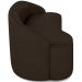 Sofá 3 Lugares Curvo Sala de Estar Living Lótus D02 Corano Marrom 180 cm B-98 - Lyam