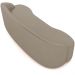 Sofá 3 Lugares Curvo Sala de Estar Living Lótus D02 Corino Bege 180 cm C-26 - Lyam