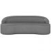 Sofá 3 Lugares Curvo Sala de Estar Living Lótus D02 Corino Cinza 180 cm C-03 - Lyam