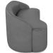 Sofá 3 Lugares Curvo Sala de Estar Living Lótus D02 Corino Cinza 180 cm C-03 - Lyam