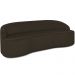 Sofá 3 Lugares Curvo Sala de Estar Living Lótus D02 Corino Marrom 180 cm C-34 - Lyam