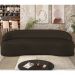 Sofá 3 Lugares Curvo Sala de Estar Living Lótus D02 Corino Marrom 180 cm C-34 - Lyam