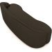 Sofá 3 Lugares Curvo Sala de Estar Living Lótus D02 Corino Marrom 180 cm C-34 - Lyam