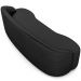Sofá 3 Lugares Curvo Sala de Estar Living Lótus D02 Couríssimo Preto 210 cm B-159 - Lyam Decor