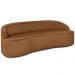 Sofá 3 Lugares Curvo Sala de Estar Living Lótus D02 Couríssimo Whisky 180 cm B-90 - Lyam Decor