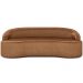 Sofá 3 Lugares Curvo Sala de Estar Living Lótus D02 Couríssimo Whisky 180 cm B-90 - Lyam Decor