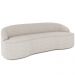 Sofá 3 Lugares Curvo Sala de Estar Living Lótus D02 Linho Cru 210 cm D-461 - Lyam Decor