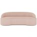 Sofá 3 Lugares Curvo Sala de Estar Living Lótus D02 Linho Rosê 180 cm C-105 - Lyam Decor