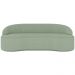 Sofá 3 Lugares Curvo Sala de Estar Living Lótus D02 Linho Verde 180 cm D-477 - Lyam Decor