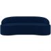 Sofá 3 Lugares Curvo Sala de Estar Living Lótus D02 Veludo Azul Marinho 210 cm C-304 - Lyam Decor