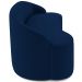Sofá 3 Lugares Curvo Sala de Estar Living Lótus D02 Veludo Azul Marinho 210 cm C-304 - Lyam Decor