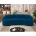 Sofá 3 Lugares Curvo Sala de Estar Living Lótus D02 Veludo Azul Turquesa 180 cm C-170 - Lyam Decor