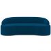 Sofá 3 Lugares Curvo Sala de Estar Living Lótus D02 Veludo Azul Turquesa 180 cm C-170 - Lyam Decor