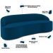 Sofá 3 Lugares Curvo Sala de Estar Living Lótus D02 Veludo Azul Turquesa 180 cm C-170 - Lyam Decor