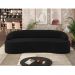 Sofá 3 Lugares Curvo Sala de Estar Living Lótus D02 Veludo Preto 180 cm C-300 - Lyam