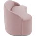 Sofá 3 Lugares Curvo Sala de Estar Living Lótus D02 Veludo Rosê 180 cm C-305 - Lyam